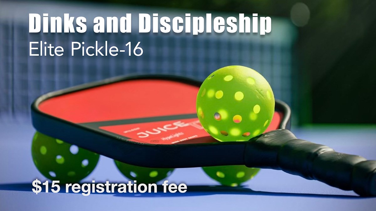 HFBC Event Artwork: Dinks and Discipleship - A Pickleball Event for Men